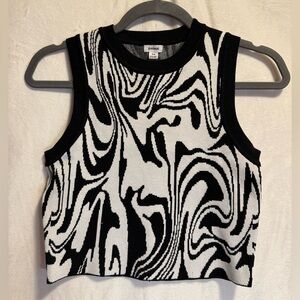 Garage Monochrome Swirl Tank Top